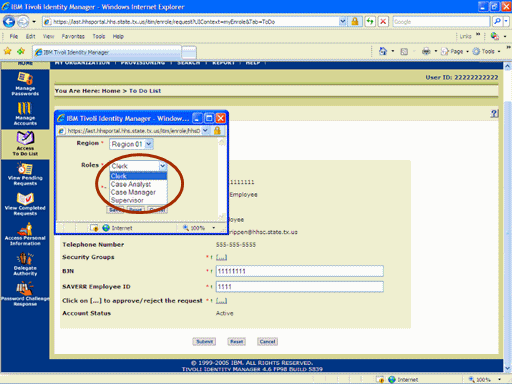 Screenshot of Security Groups window